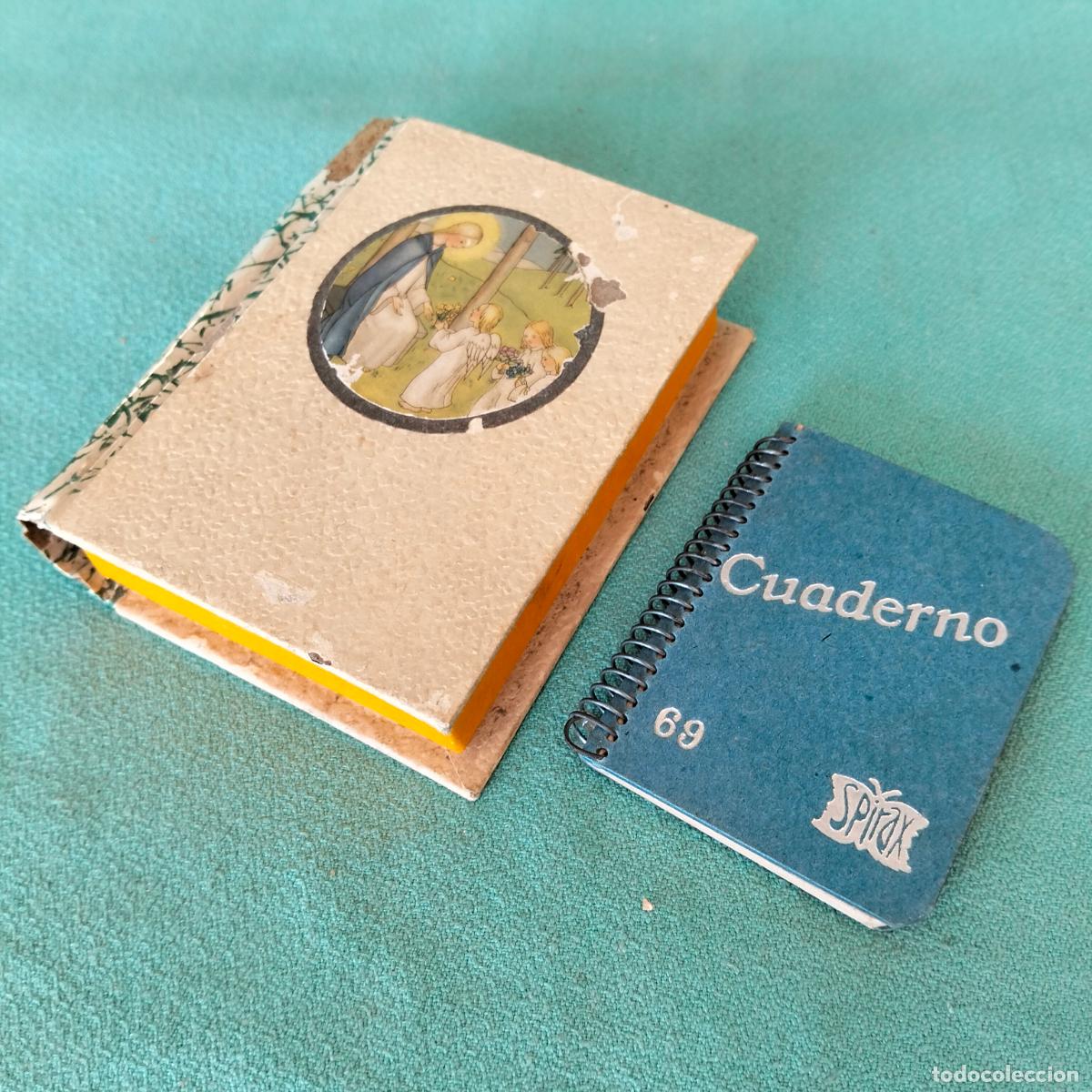 Altri oggetti di carta: Cuaderno spirax 69 azul peque&ntilde;o con caja de &aacute;ngeles Virgen Mar&iacute;a escuela nacional de ni&ntilde;os Call&uacute;s