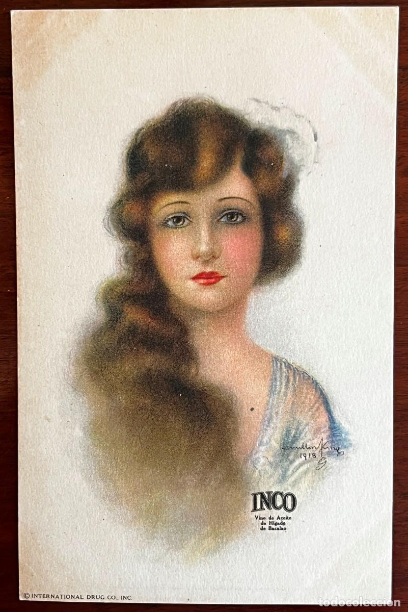 Collectionnisme Papier divers: ANTIGUA TARJETA CON PUBLICIDAD INCO AMARGO TONICO DE FARMACIA, TAMA&Ntilde;O POSTAL, VER LA FOTO DEL REVERS