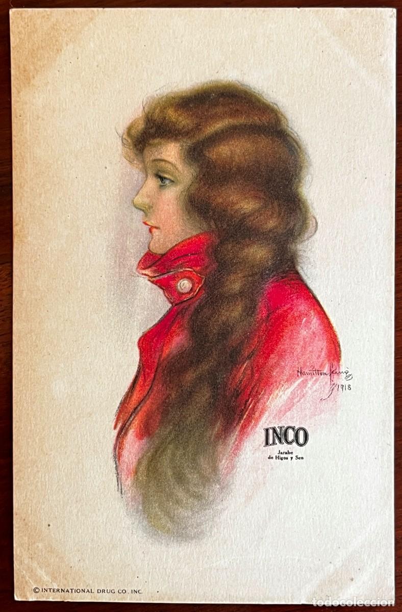 Collectionnisme Papier divers: ANTIGUA TARJETA CON PUBLICIDAD INCO AMARGO TONICO DE FARMACIA, TAMA&Ntilde;O POSTAL, VER LA FOTO DEL REVERS