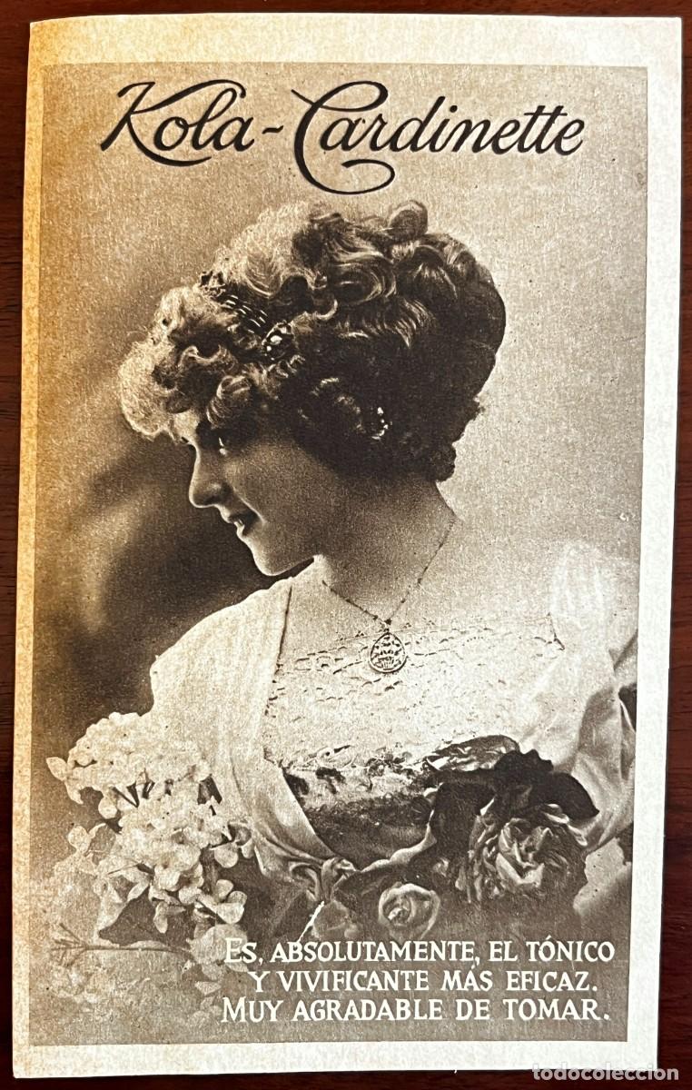 Collectionnisme Papier divers: ANTIGUA TARJETA CON PUBLICIDAD DE KOLA - CARDINETTE, TONICO DE FARMACIA, TAMA&Ntilde;O POSTAL, VER LA FOTO