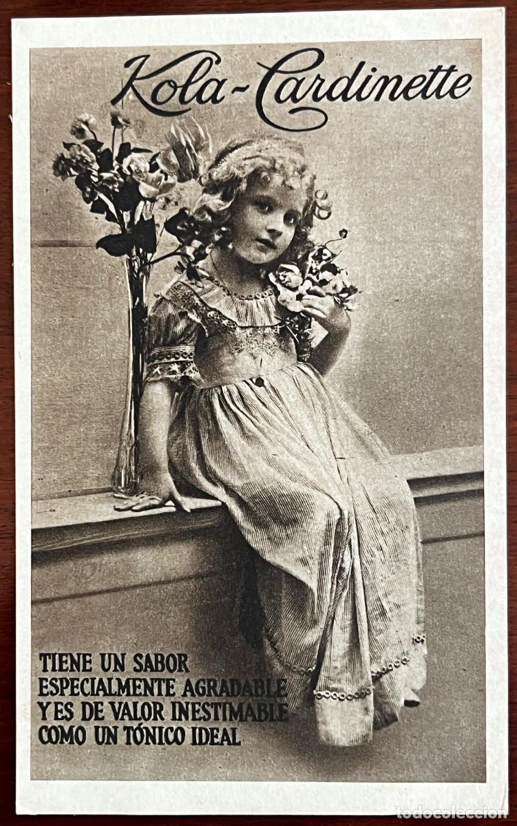 Collectionnisme Papier divers: ANTIGUA TARJETA CON PUBLICIDAD DE KOLA - CARDINETTE, TONICO DE FARMACIA, TAMA&Ntilde;O POSTAL, VER LA FOTO