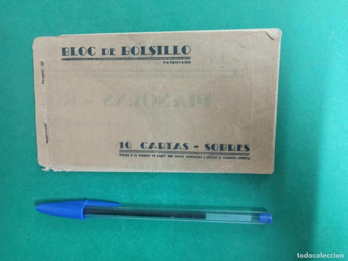 Otros art&iacute;culos de coleccionismo en papel: Antiguo bloc de bolsillo de Cartas y Sobres. Con 6 sobres y cartas.