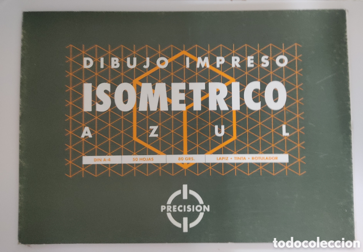 Altri oggetti di carta: Album dibujo isom&eacute;trico azul, 50 hojas Din A4