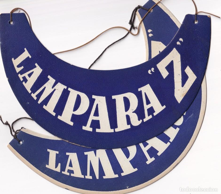 Collectionnisme Papier divers: 2 Viseras antiguas publicitarias - Lampara Z