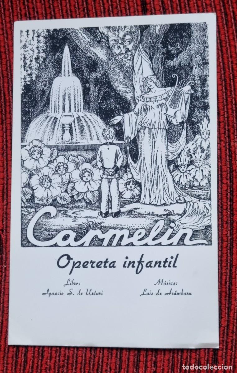 Sammelleidenschaft Andere Papierartikel: TARJETA CARMELIN - OPERETA INFANTIL