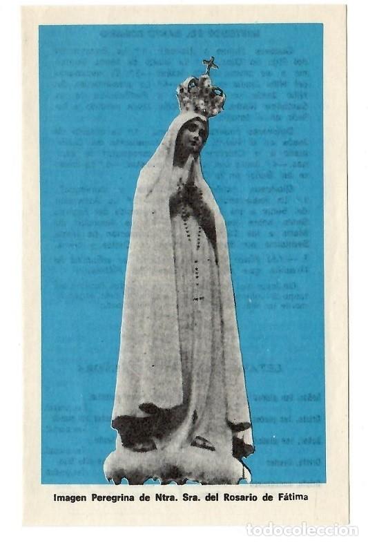 Otros Art&iacute;culos de Coleccionismo en Papel: Antiguo d&iacute;ptico religioso - Imagen Peregrina de Nuestra Se&ntilde;ora del Rosario de F&aacute;tima