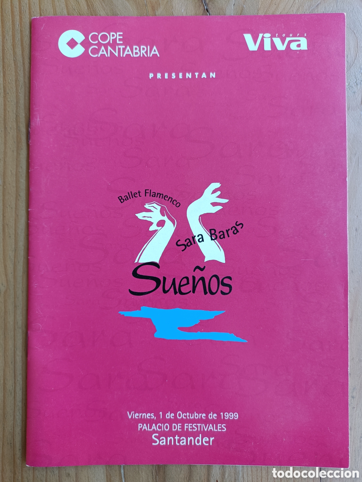 Otros Art&iacute;culos de Coleccionismo en Papel: Cat&aacute;logo/folleto del espect&aacute;culo de SARA BARAS &rdquo;Sue&ntilde;os&rdquo;, incluye entrada, Santander, A&ntilde;o 1999