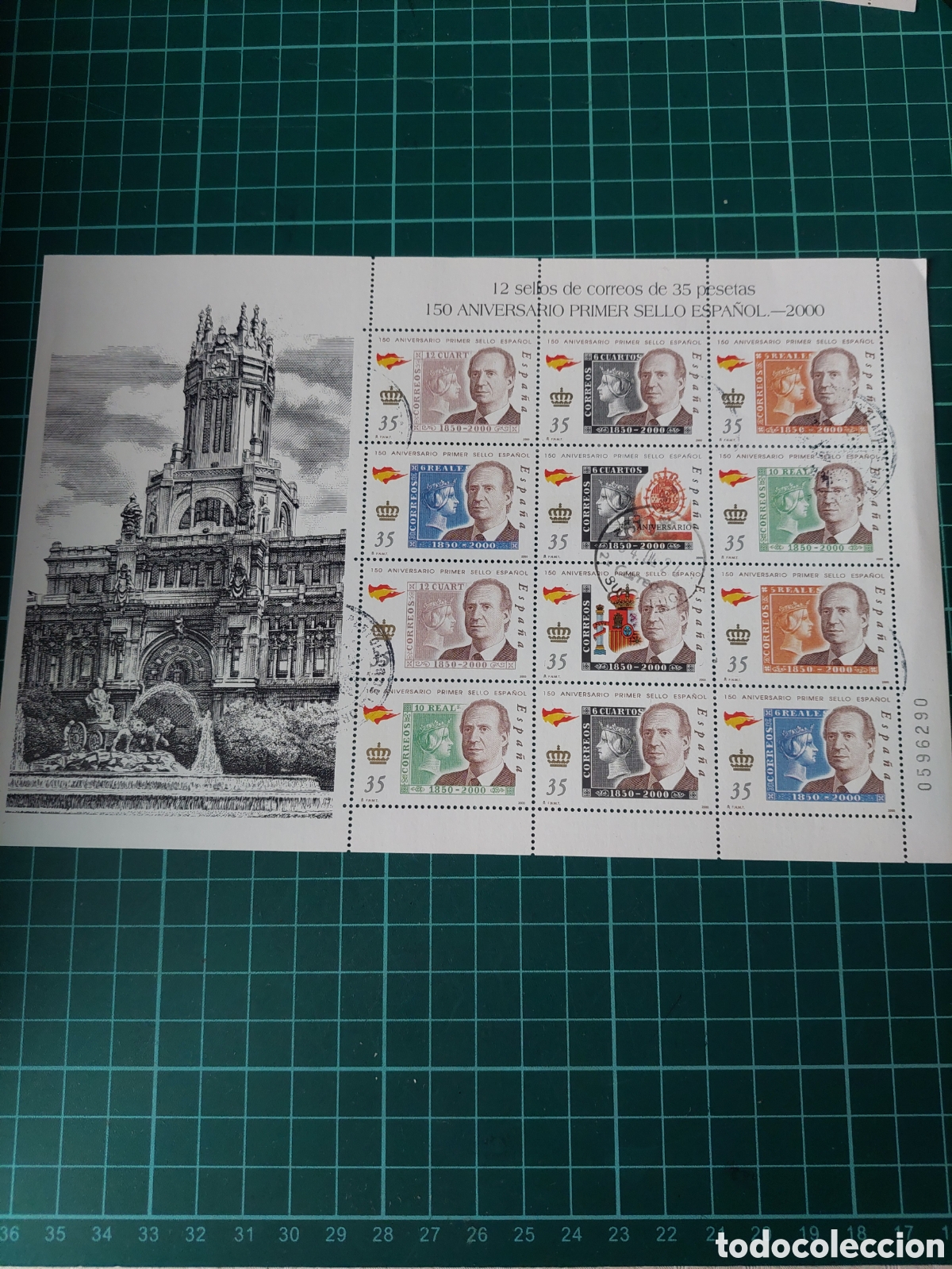Outros artigos de papel: USADOS LUJO EDIFIL 3687/92 A&Ntilde;O 2000 JUAN CARLOS I ANIVERSARIO PRIMER SELLO ESPA&Ntilde;OL CORREOS ARQUITEC