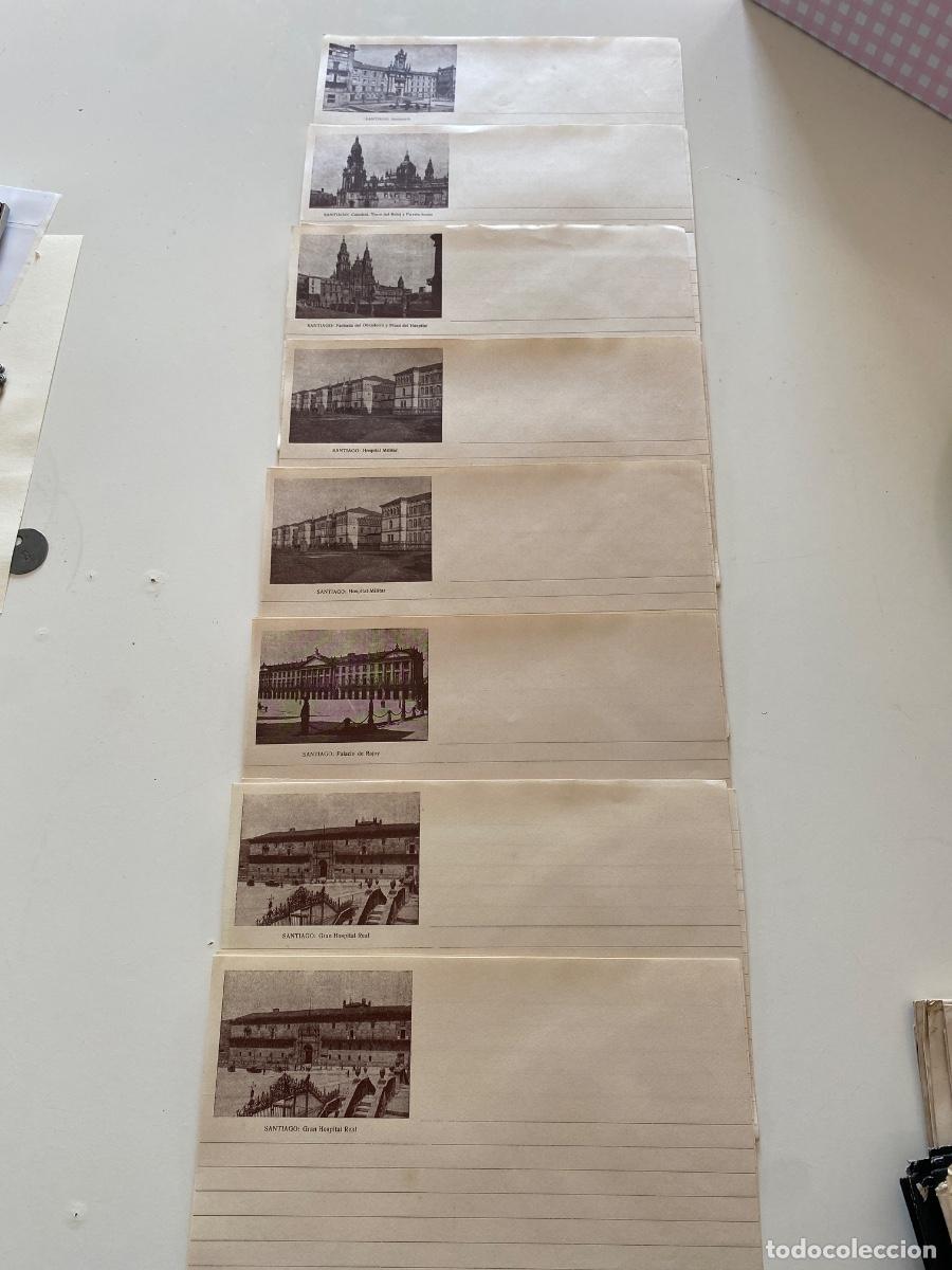 Otros Art&iacute;culos de Coleccionismo en Papel: Lote de 8 papeles de carta De Santiago de Compostela, sin uso