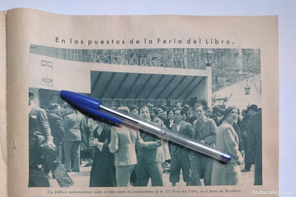 Otros Art&iacute;culos de Coleccionismo en Papel: MADRID III FERIA DEL LIBRO PASEO RECOLETOS PUESTOS GENTE PASEANDO RECORTE DE PRENSA A&Ntilde;O 1935