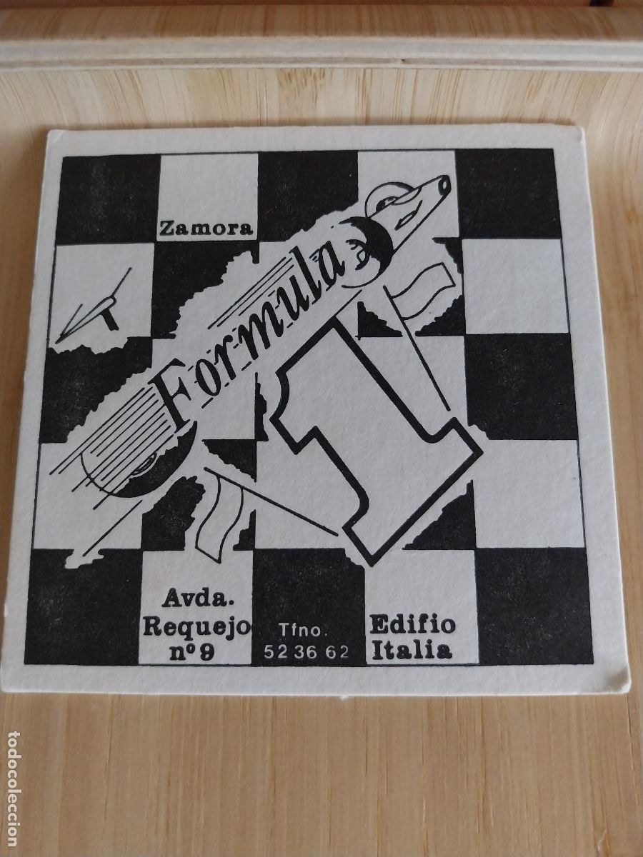 Otros Art&iacute;culos de Coleccionismo en Papel: FORMULA 1 ZAMORA AVDA REQUEJO POSAVASOS COASTER 9CMS ORIGINAL VINTAGE ANTIGUO