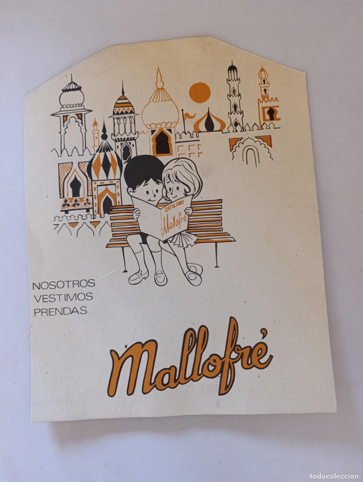 Altri oggetti di carta: CARTON PUBLICITARIO MALLOFRE - PUBLICIDAD NOSOTROS VESTIMOS PRENDAS - MODA VINTAGE (AP1)