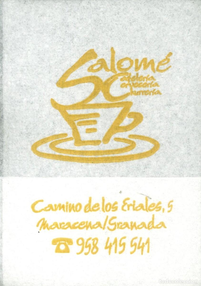 Otros Art&iacute;culos de Coleccionismo en Papel: SERVILLETA PAPEL - CAFETERIA CERVECERIA CHURRERIA SALOME - MARACENA (GRANADA)