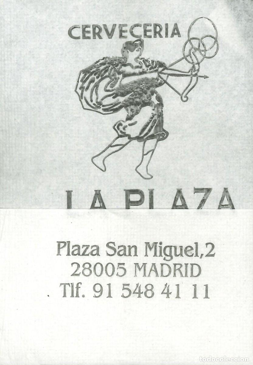 Otros Art&iacute;culos de Coleccionismo en Papel: SERVILLETA PAPEL - CERVECERIA LA PLAZA (MADRID)