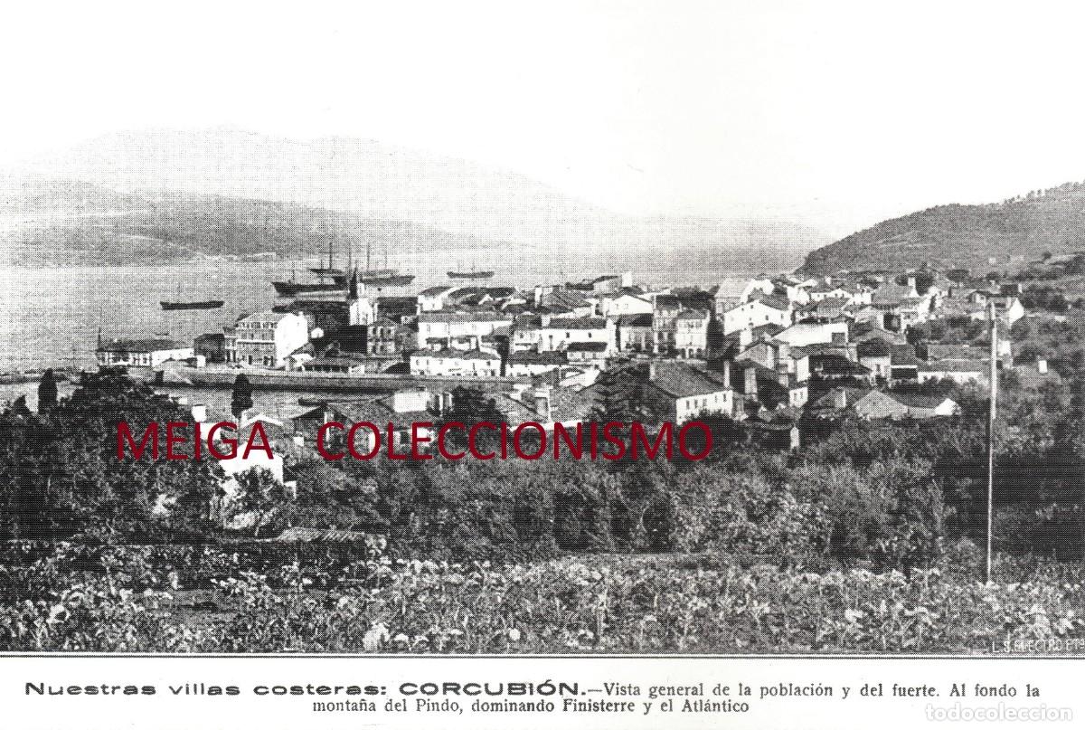 Sammelleidenschaft Andere Papierartikel: �Q313 - [A&Ntilde;O 1916]. CORCUBION. VISTA GENERAL DE LA POBLACION Y FUERTE. GALICIA. [LEER DESCRIPCION].