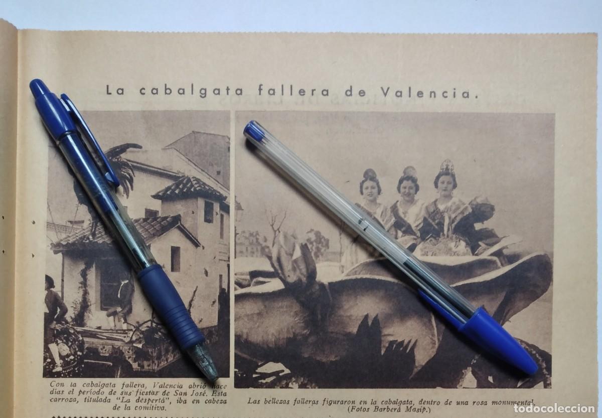 Otros Art&iacute;culos de Coleccionismo en Papel: VALENCIA CABALGATA FALLERA CARROZA REINA EN ROSA MONUMENTAL LA DESPERT&Aacute; RECORTE DE PRENSA A&Ntilde;O 1935