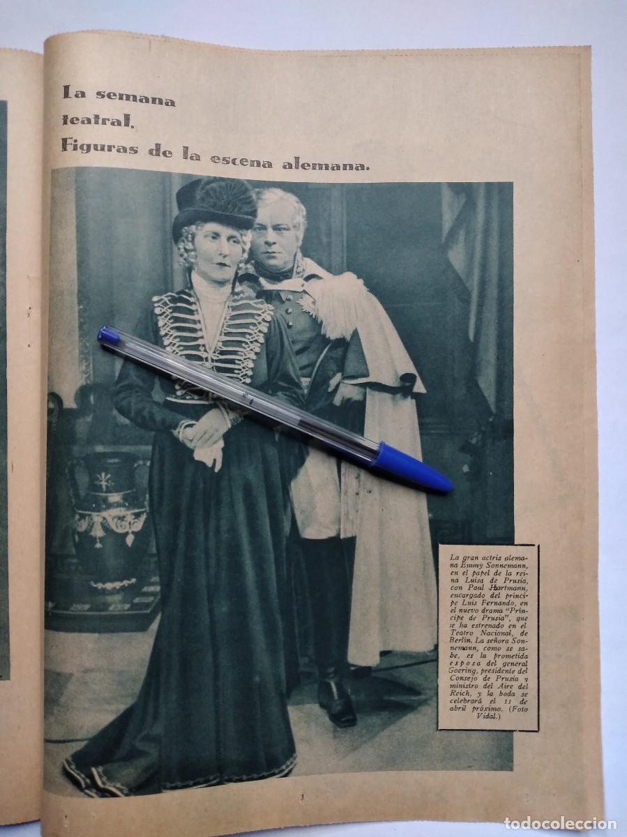 Otros Art&iacute;culos de Coleccionismo en Papel: EMMY SONNEMANN ACTRIZ PROMETIDA DEL GENERAL HERMANN GORING MINISTRO AIRE REICH HOJA PRENSA A&Ntilde;O 1935