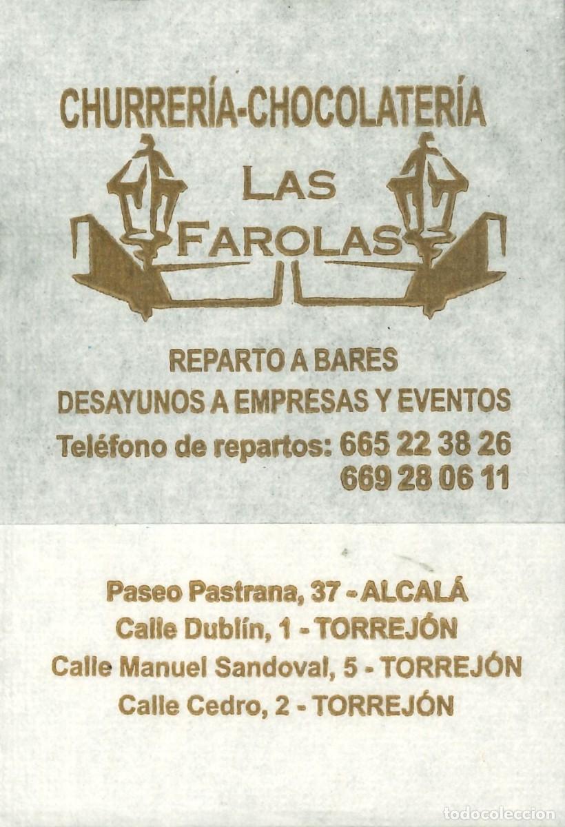 Otros Art&iacute;culos de Coleccionismo en Papel: SERVILLETA PAPEL - CHURRERIA CHOCOLATERIA LAS FAROLAS - ALCALA DE HENARES - TORREJON ARDOZ (MADRID)