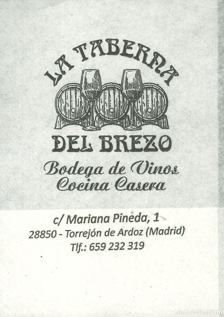 Otros Art&iacute;culos de Coleccionismo en Papel: SERVILLETA PAPEL - LA TABERNA DEL BREZO - TORREJON DE ARDOZ (MADRID)