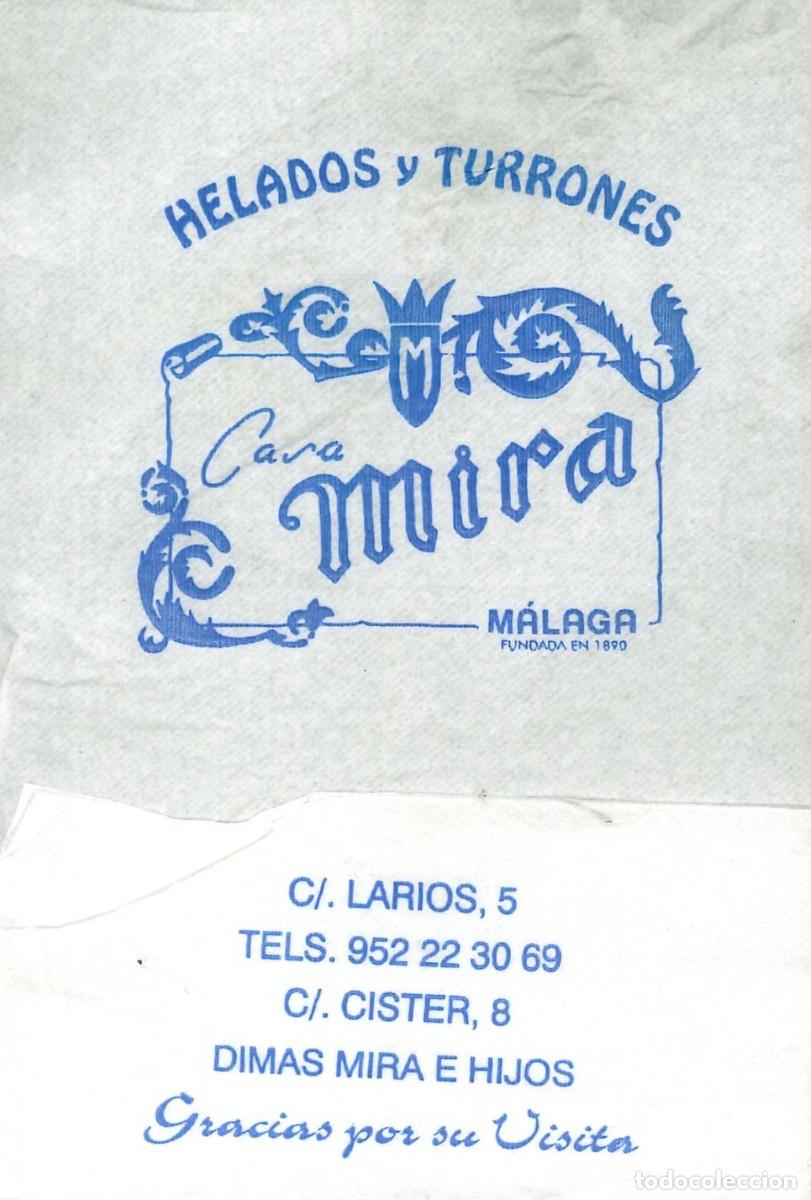 Otros Art&iacute;culos de Coleccionismo en Papel: SERVILLETA PAPEL - HELADOS Y TURRONES CASA MIRA (MALAGA)