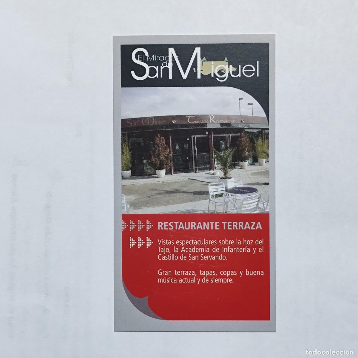Otros art&iacute;culos de coleccionismo en papel: TARJETA VISITA COMERCIAL - AHT TOLEDO - EL MIRADOR DE SAN MIGUEL - RESTAURANTE