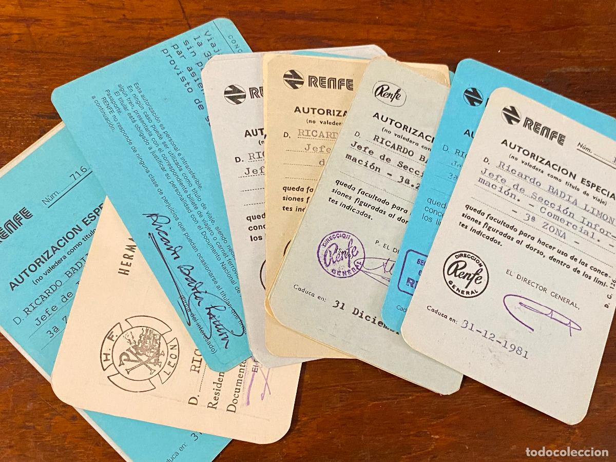 Otros Art&iacute;culos de Coleccionismo en Papel: autorizaciones renfe 1981