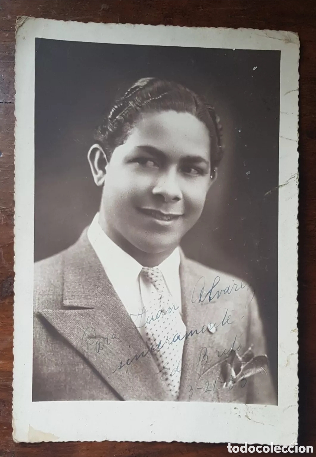 Otros Art&iacute;culos de Coleccionismo en Papel: Aut&oacute;grafo EDUARDO BRITO Firma Autografiada Manuscrita Dedicatoria 1933 &Uacute;NICO