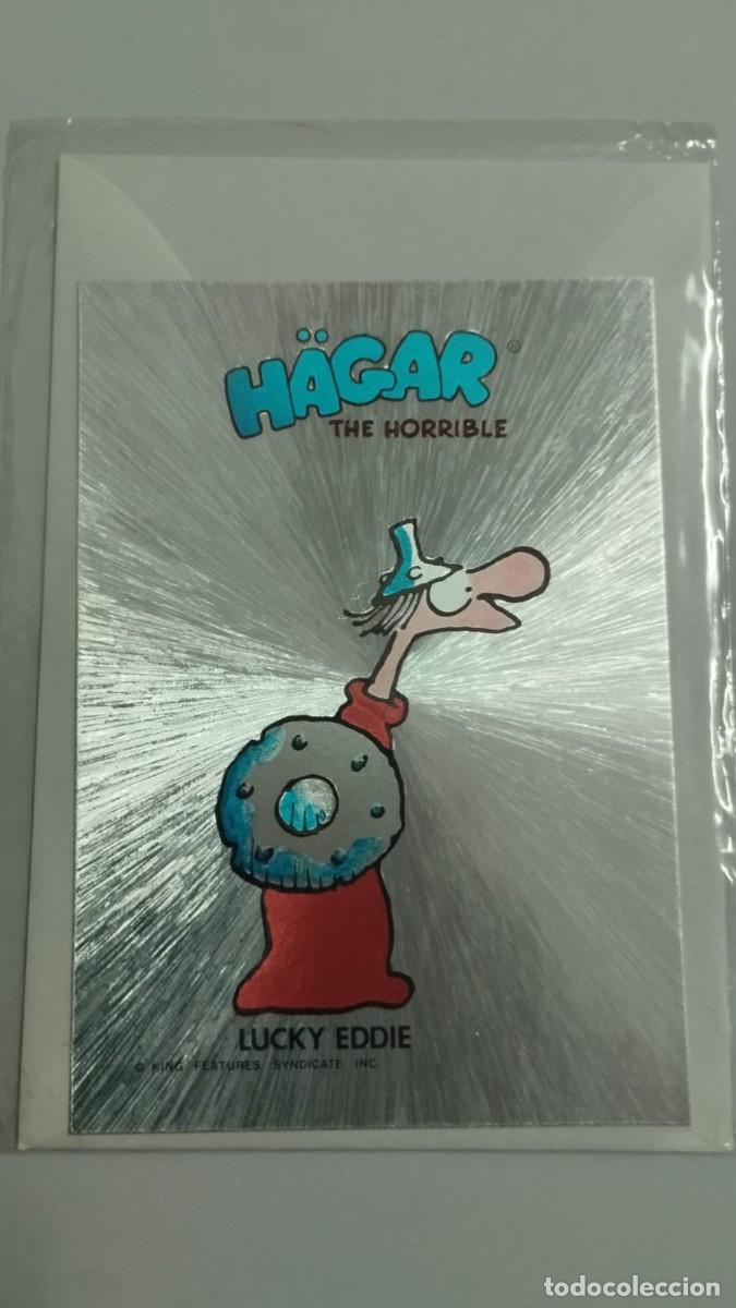 Outros artigos de papel: ANTIGUA TARJETA/ OLD CARD: H&Auml;GAR THE HORRIBLE, LUCKY EDDIE . MORT WALKER 1970