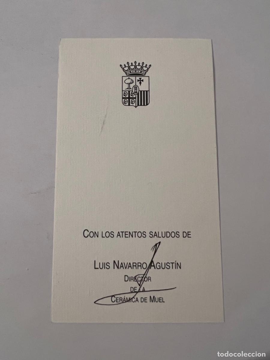 Outros artigos de papel: Tarjeta Saluda DIRECTOR DE LA CER&Aacute;MICA DE MUEL ZARAGOZA ARAG&Oacute;N