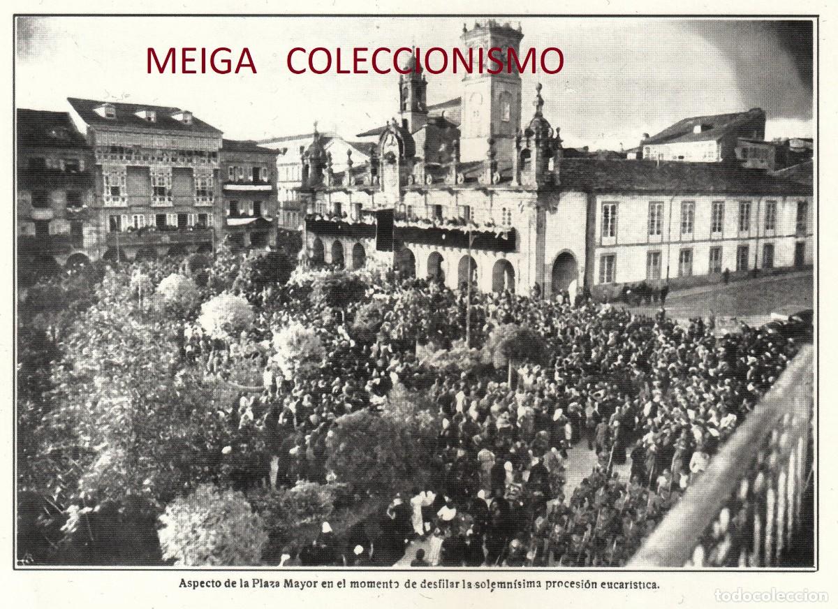 Outros artigos de papel: �Q418 - [A&Ntilde;O 1924]. LUGO. PLAZA MAYOR. FIESTA EUCARISTICA. GALICIA. [LEER DESCRIPCION].