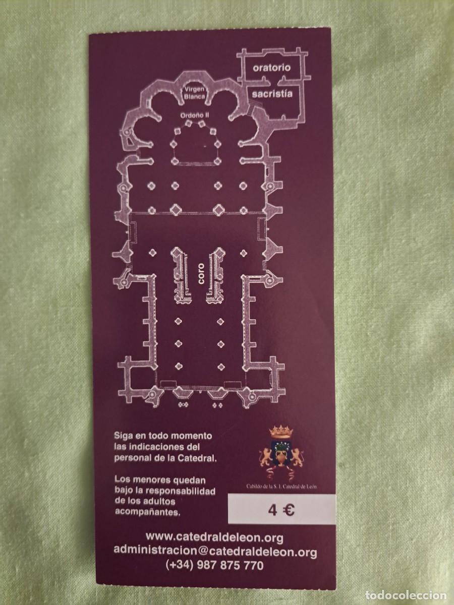 Otros art&iacute;culos de coleccionismo en papel: ENTRADA PARA LA CATEDRAL DE LE&Oacute;N - Foto 2
