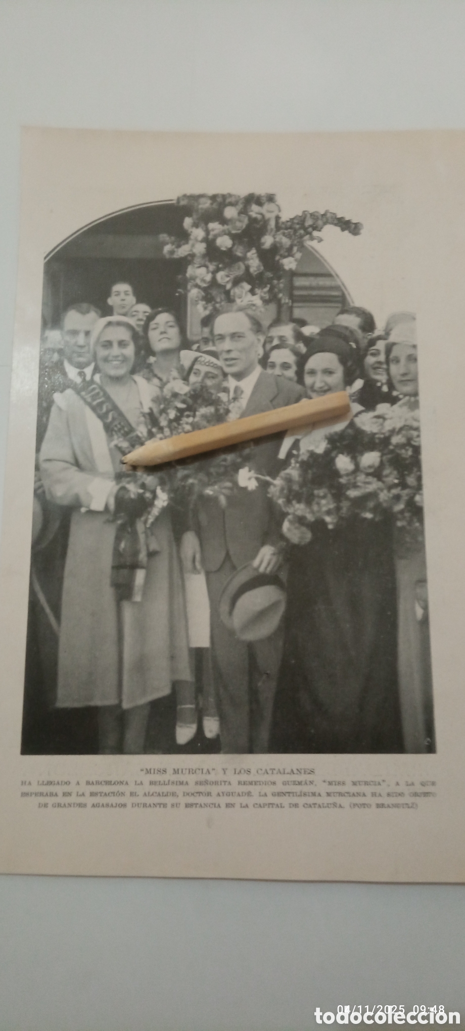 Outros artigos de papel: A&Ntilde;O 1933 MISS MURCIA REMEDIOS GUZMAN ALCALDE DOCTOR AYGUADE CATALU&Ntilde;A RECORTE PRENSA