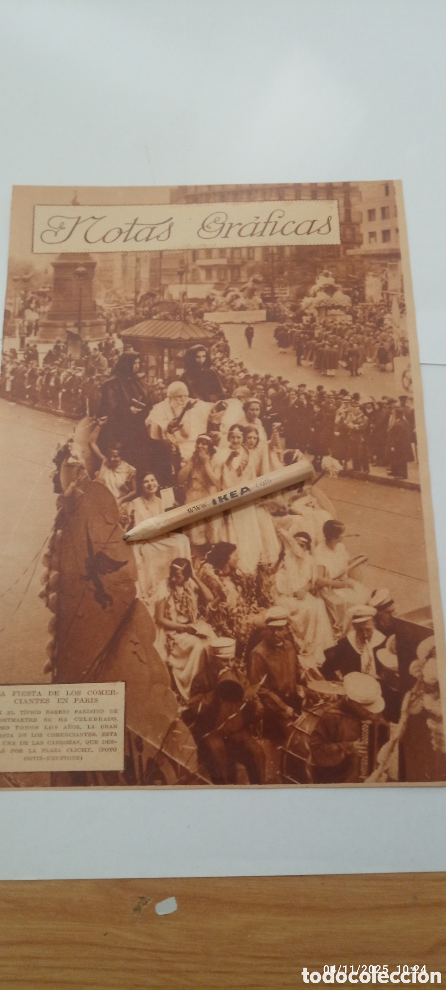 Otros Art&iacute;culos de Coleccionismo en Papel: A&Ntilde;O 1933 RECORTE A2 FERIAS DE COMERCIANTES EN PARIS