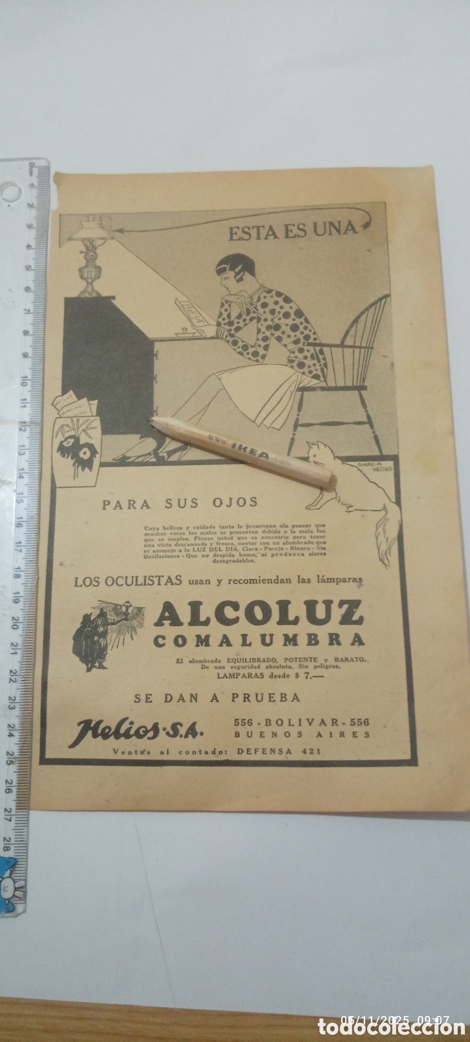 Otros Art&iacute;culos de Coleccionismo en Papel: A&Ntilde;O 1930 A2 RECORTE PUBLICIDAD OCULISTAS ALCOLUZ COMANLUMBRA-HELIOS