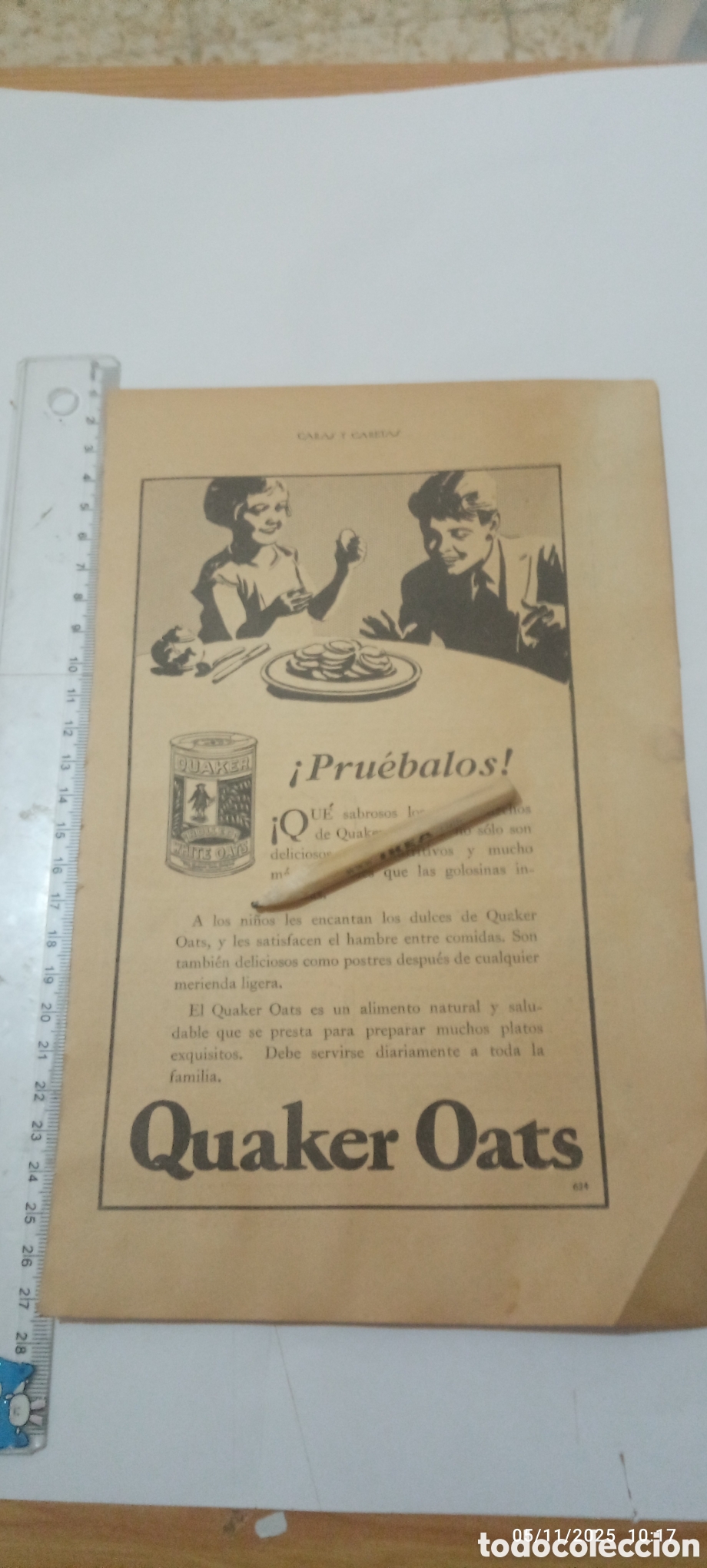 Otros Art&iacute;culos de Coleccionismo en Papel: RECORTE PUBLICIDAD DULCE DE QUAKER OATS A&Ntilde;O 1933 A2