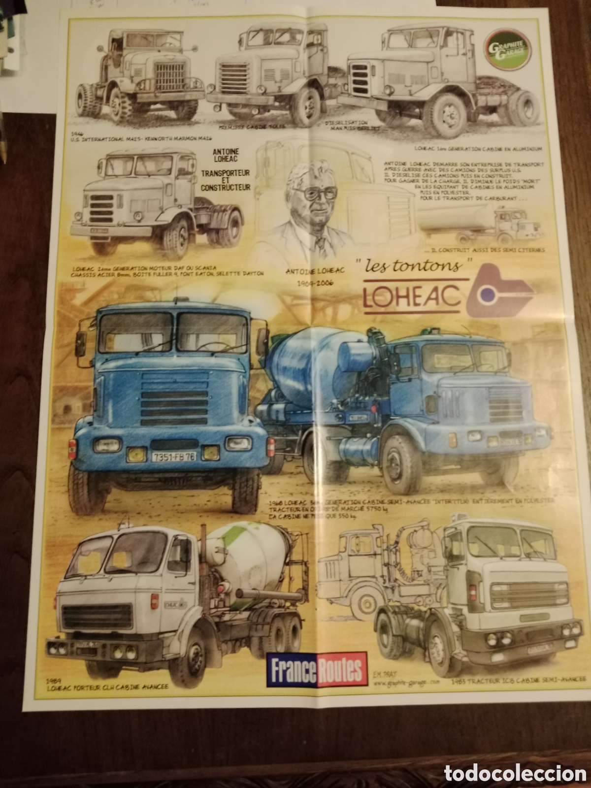 Collectionnisme Papier divers: Poster cami&oacute;n Loheac france routes
