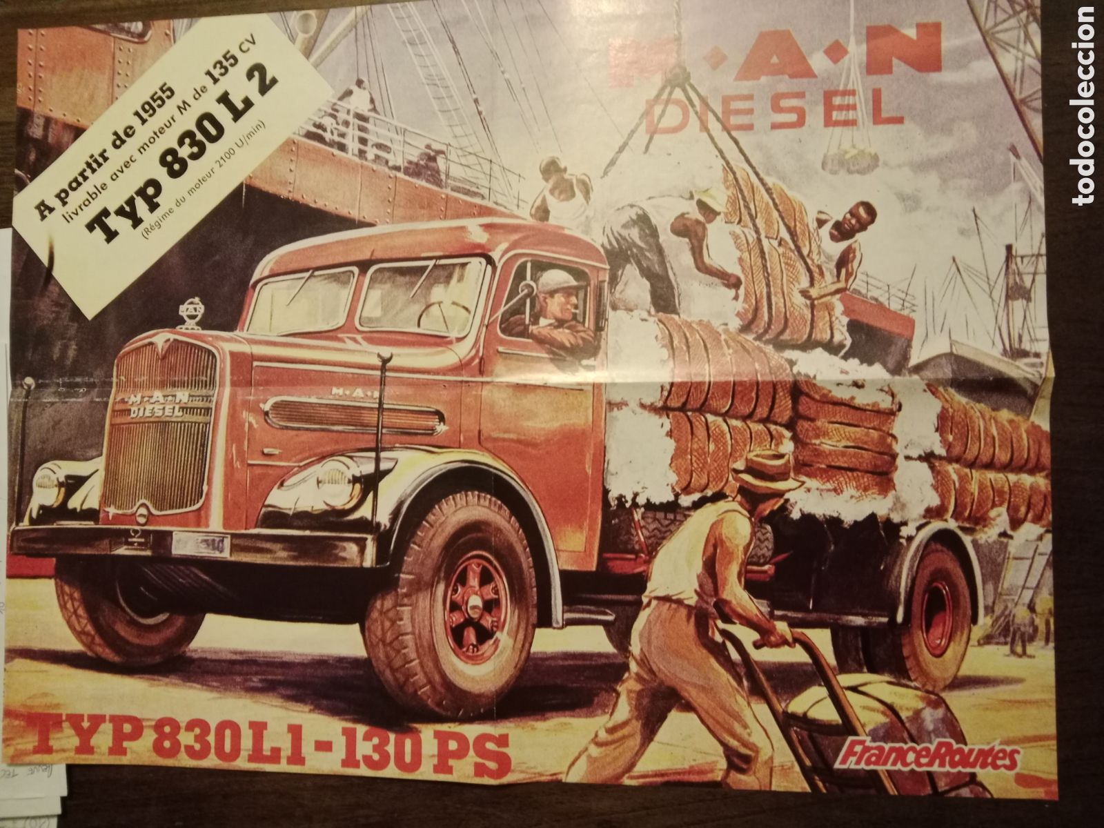 Collectionnisme Papier divers: Poster cami&oacute;n man 830 franc&eacute; routes