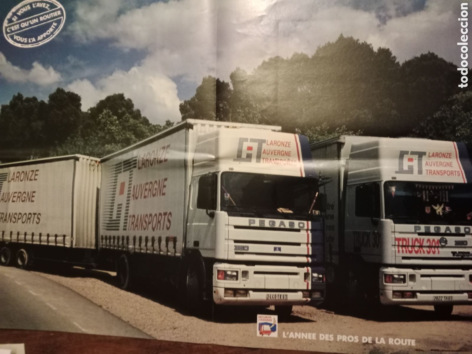 Otros Art&iacute;culos de Coleccionismo en Papel: Poster cami&oacute;n Pegaso troner franc&eacute; routes