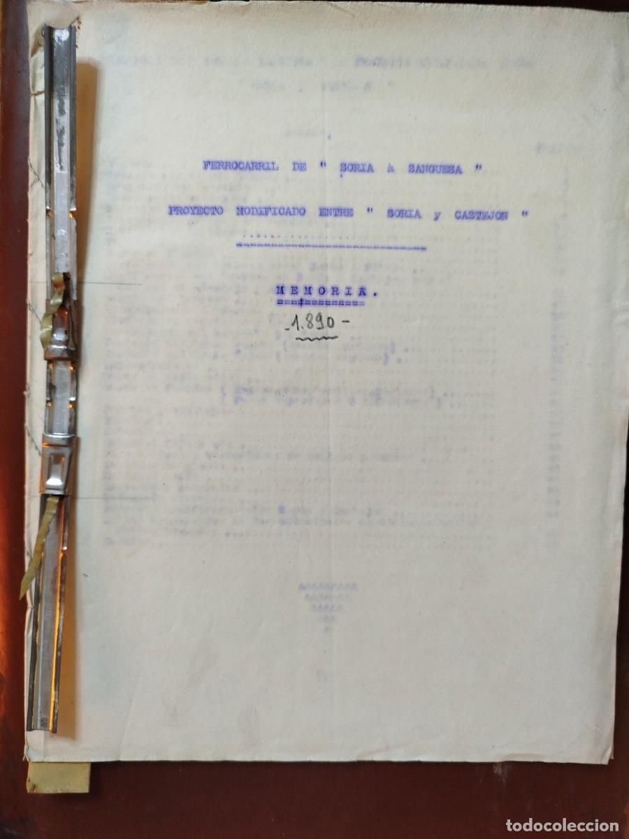Otros Art&iacute;culos de Coleccionismo en Papel: Memoria 1890 FERROCARRIL SORIA A SANGUESA MODIFICADO SORIA CASTEJ&Oacute;N