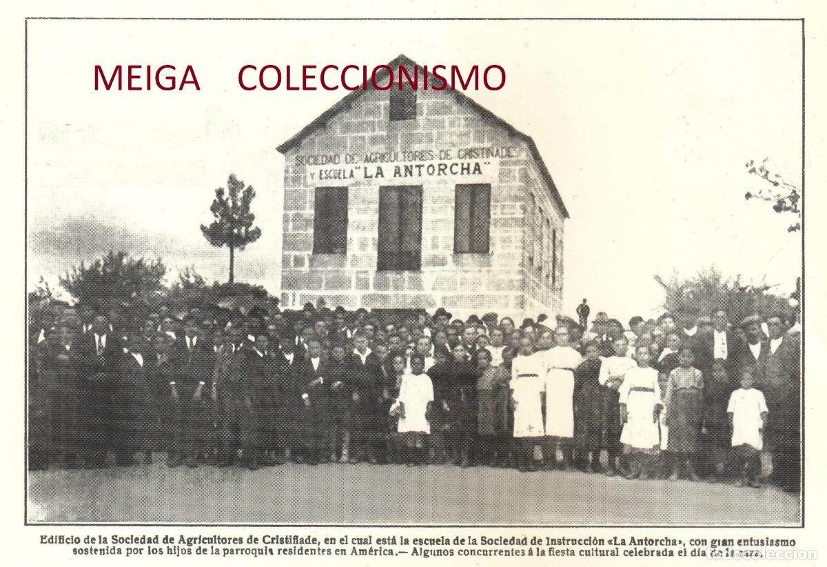 Collectionnisme Papier divers: �Q517 - [A&Ntilde;O 1923]. CRISTI&Ntilde;ADE. ESCUELA LA ANTORCHA. PONTEAREAS. GALICIA. [LEER DESCRIPCION].
