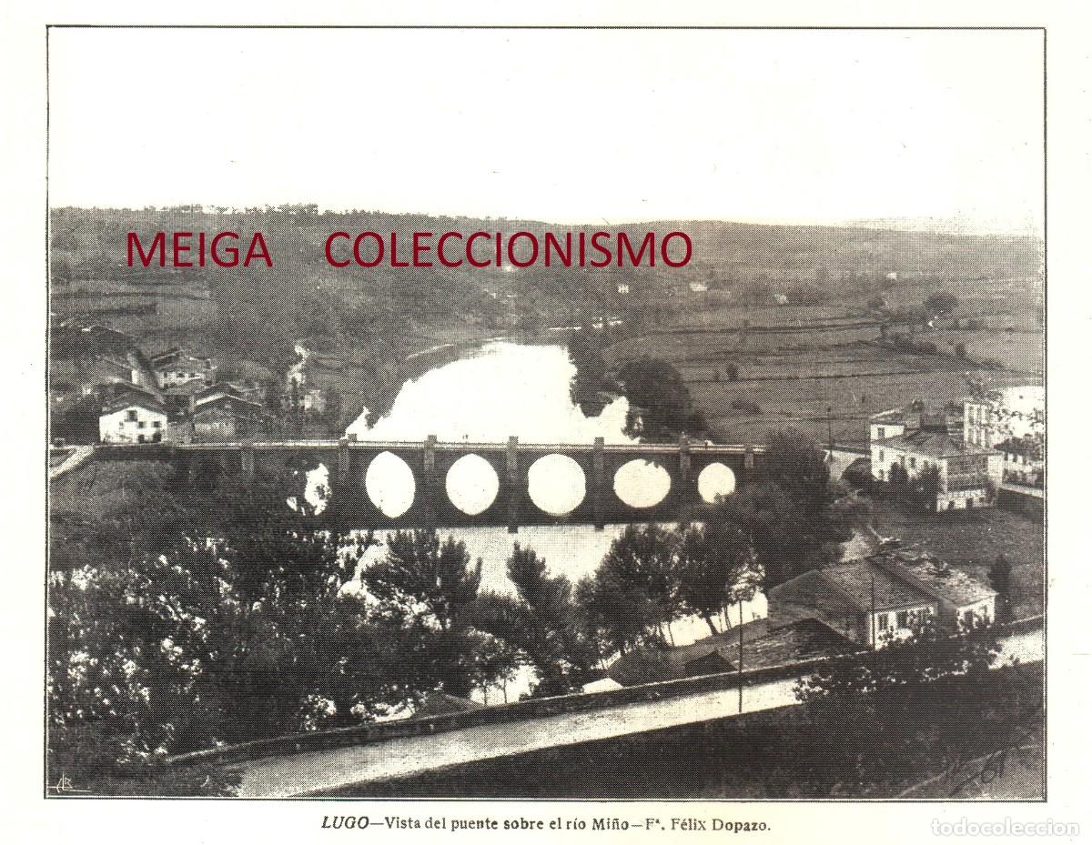 Altri oggetti di carta: �Q534 - [A&Ntilde;O 1923]. LUGO. PUENTE SOBRE EL MI&Ntilde;O. GALICIA. [LEER DESCRIPCION].