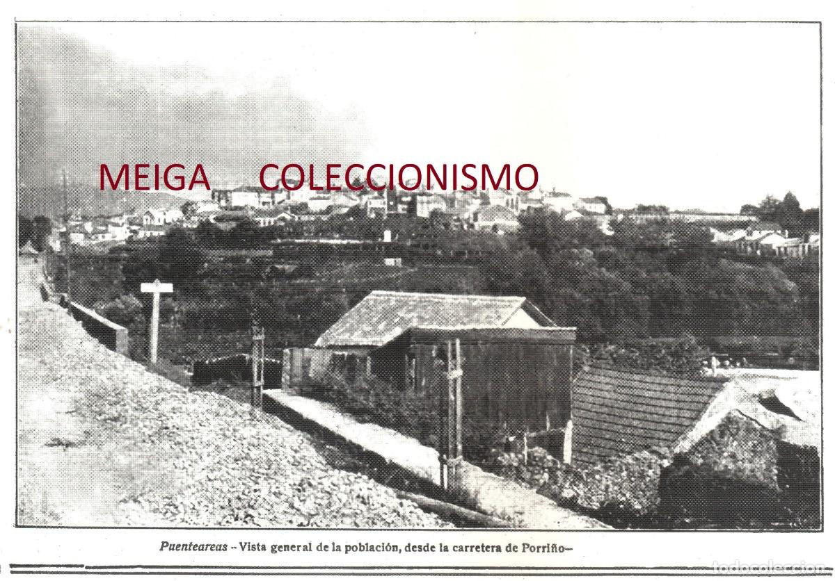Collectionnisme Papier divers: �Q536 - [A&Ntilde;O 1923]. PONTEAREAS. VISTA GENERAL DE LA POBLACION. PONTEVEDRA. [LEER DESCRIPCION].