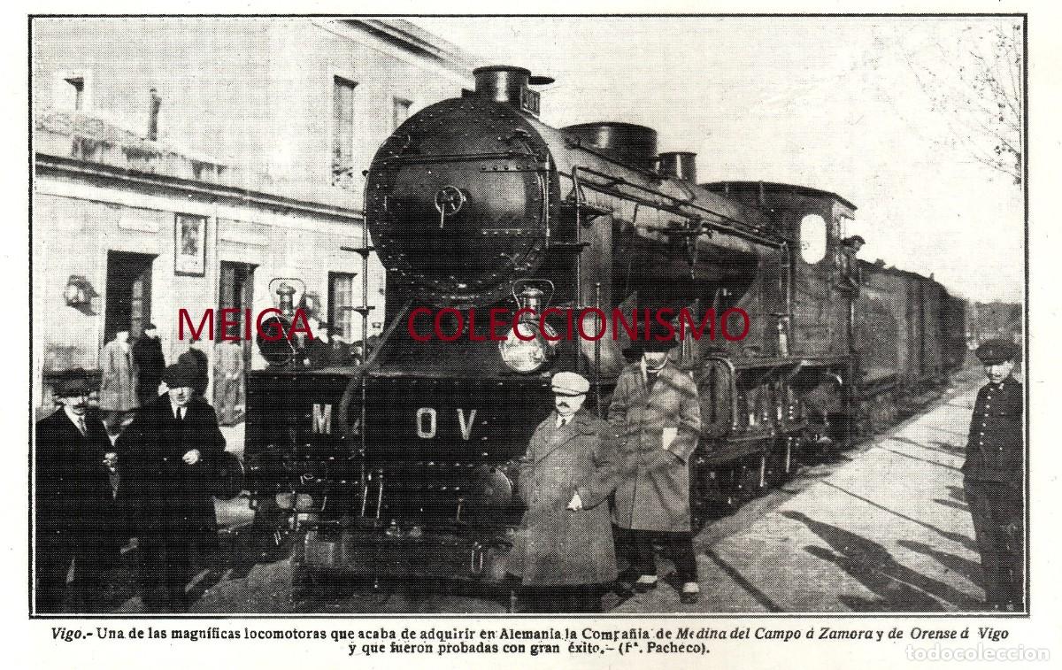 Otros Art&iacute;culos de Coleccionismo en Papel: �Q542 - [A&Ntilde;O 1923]. VIGO. LOCOMOTORA DE FERROCARRIL. PONTEVEDRA. [LEER DESCRIPCION]