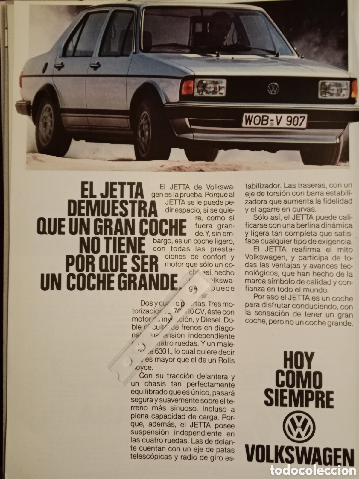 Otros Art&iacute;culos de Coleccionismo en Papel: Publicidad autom&oacute;vil Volkswagen de 1981