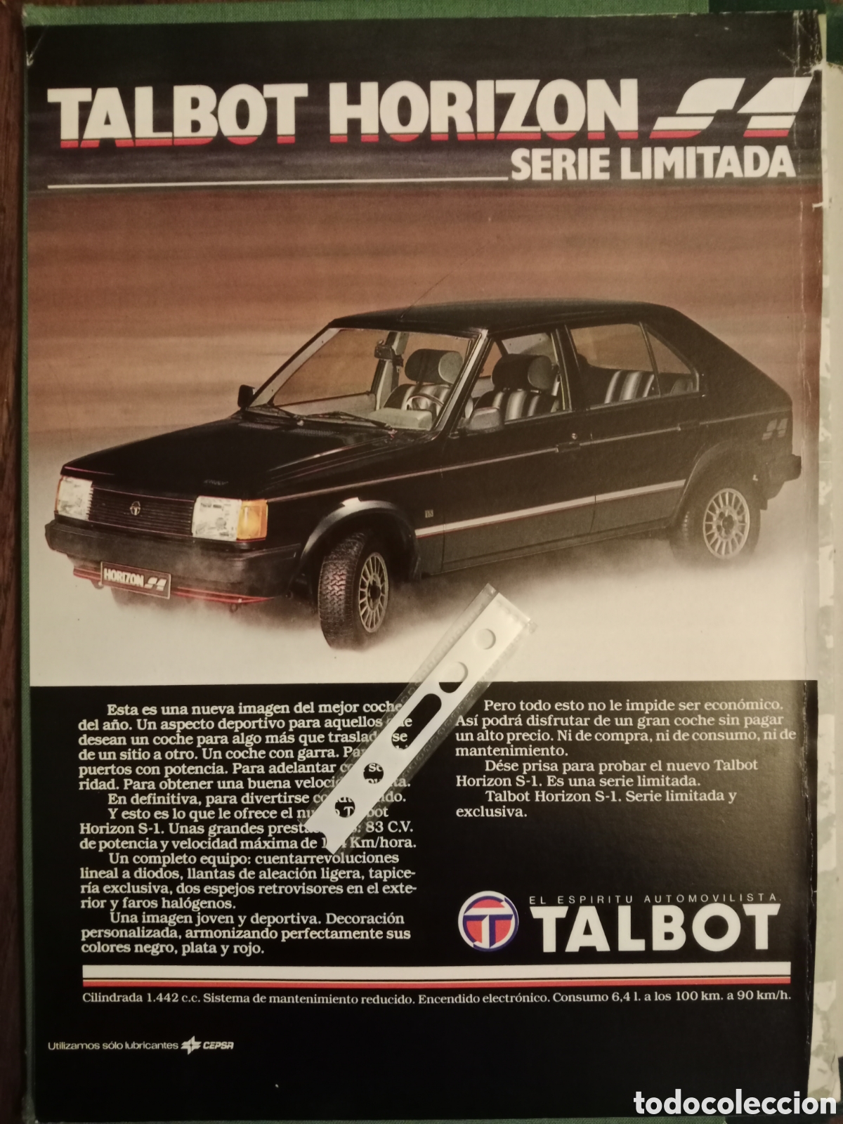 Outros artigos de papel: Publicidad autom&oacute;vil Talbot Horizon S1 de 1981