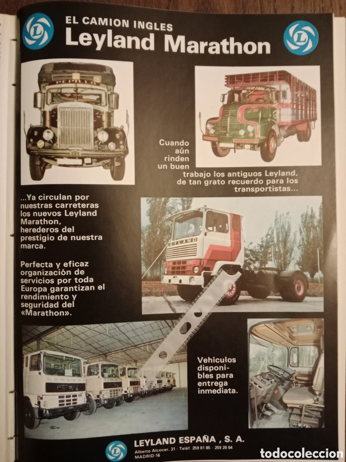 Outros artigos de papel: Publicidad cami&oacute;n Leyland de 1979