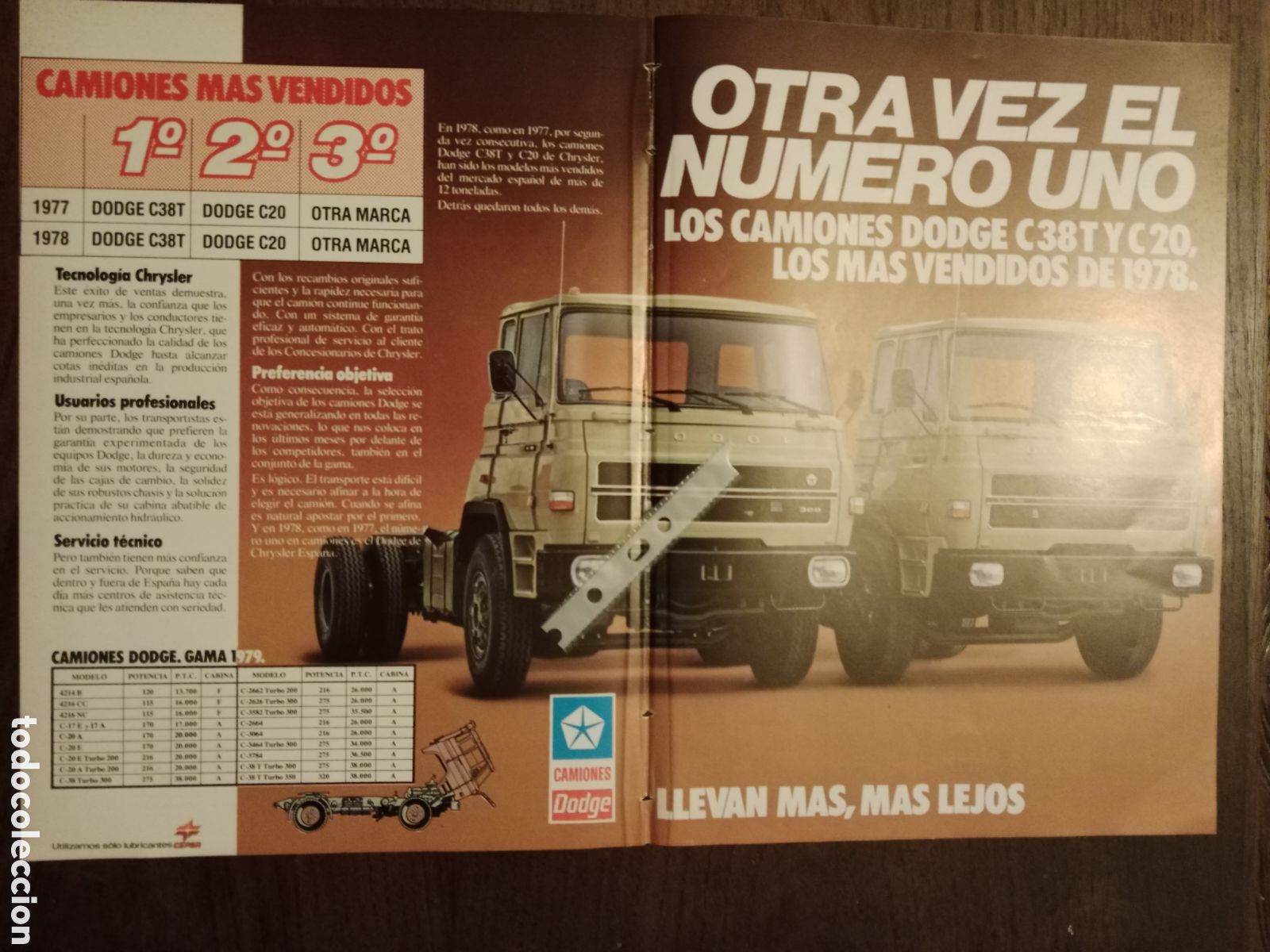 Outros artigos de papel: Publicidad cami&oacute;n Dodge de 1979