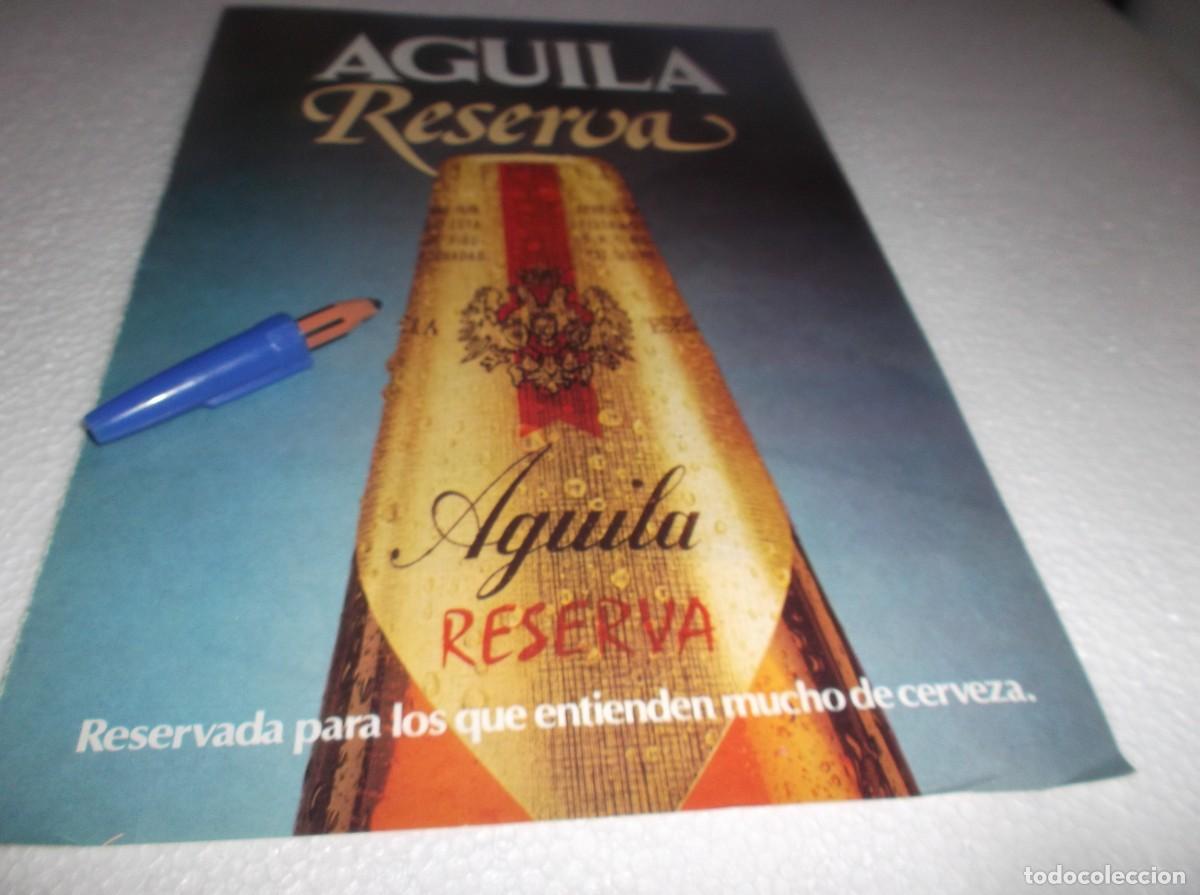 Otros Art&iacute;culos de Coleccionismo en Papel: RECORTE PIUBLICIDAD A&Ntilde;O 1980.- CERVEZA AGUILA RESERVA /ATR&Aacute;S BIFFI
