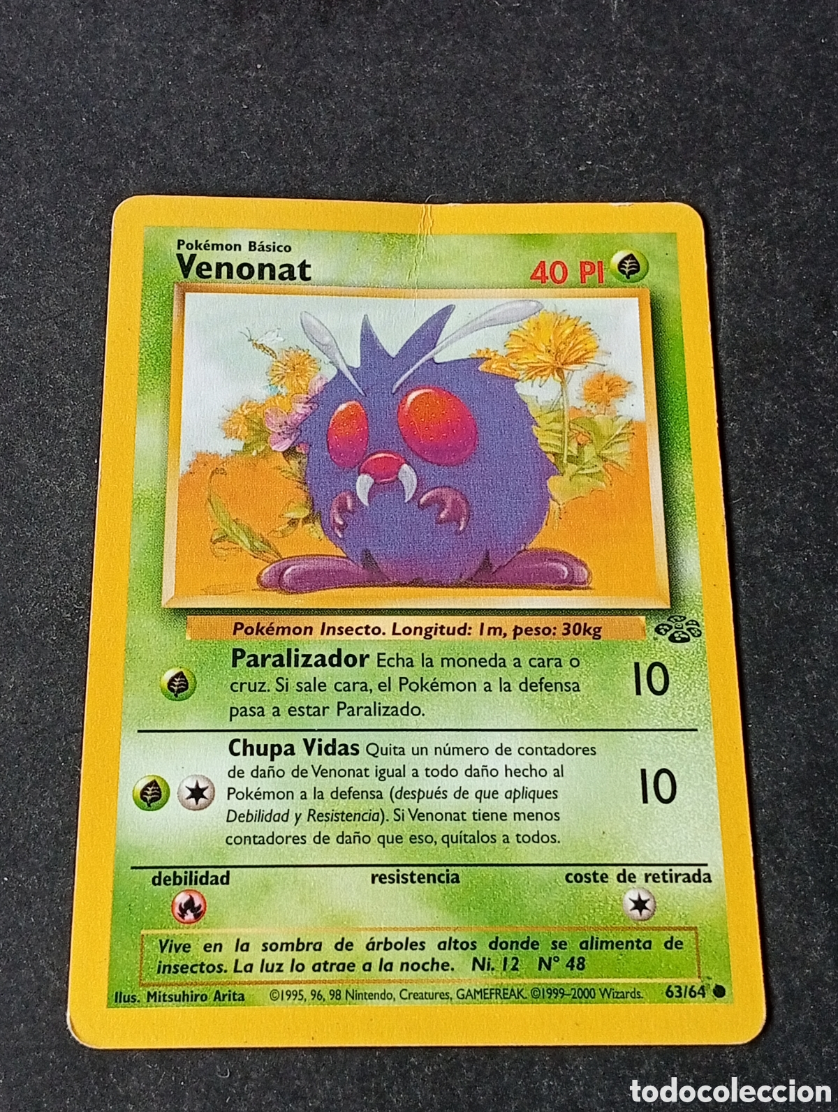 Otros art&iacute;culos de coleccionismo en papel: Carta POKEMON Venonat