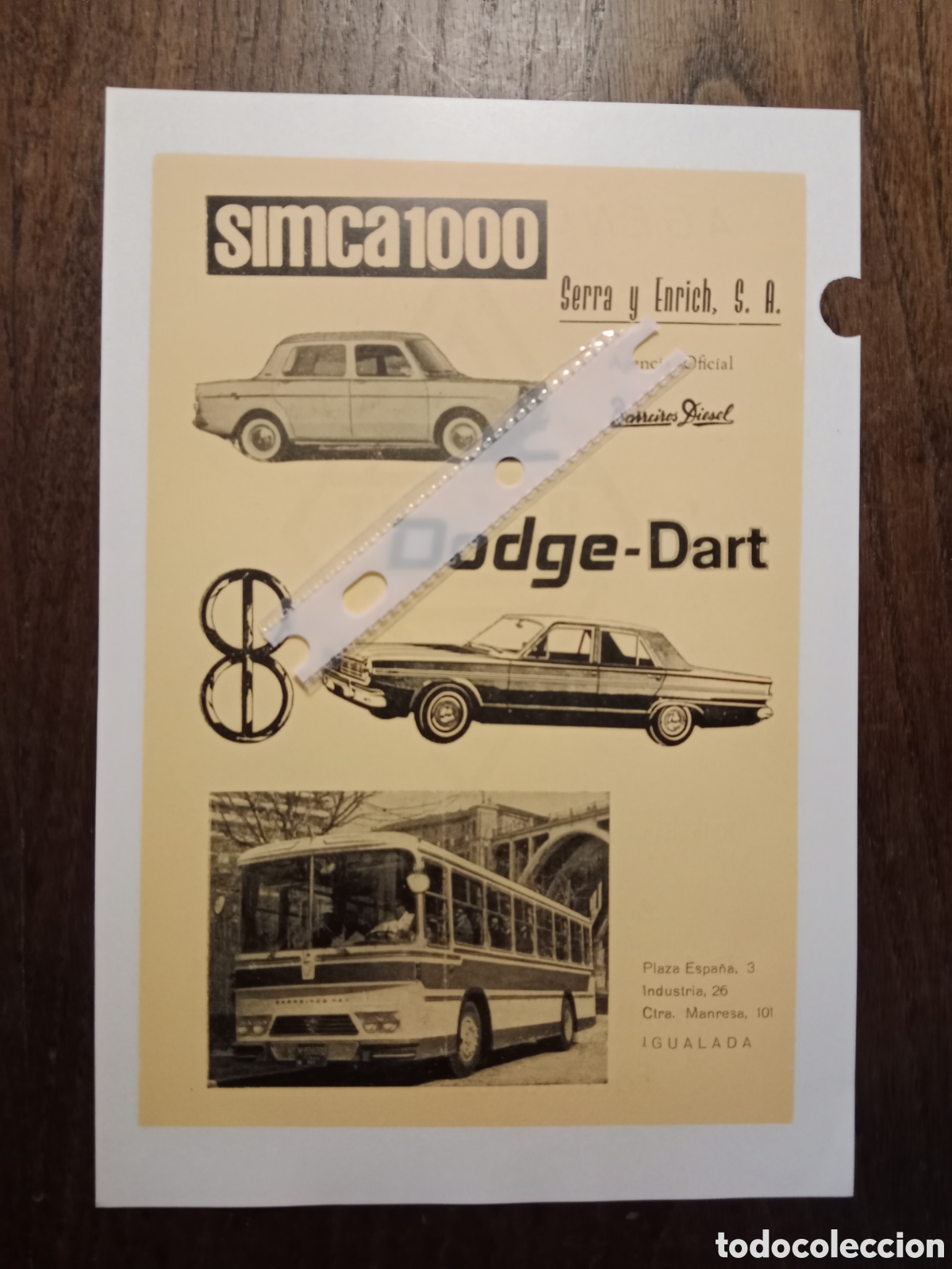 Outros artigos de papel: Publicidad autom&oacute;vil Simca Dodge Dart Barreiros autob&uacute;s de 1966